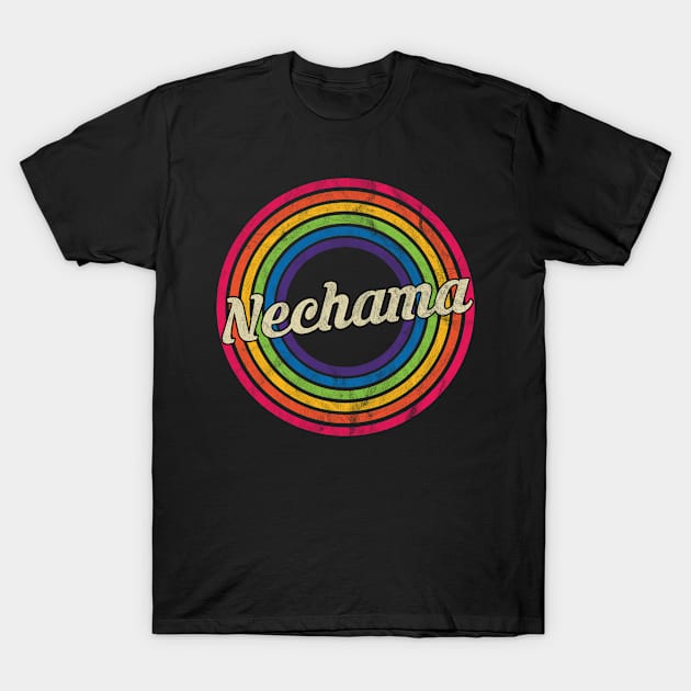 Nechama - Retro Rainbow Faded-Style T-Shirt by MaydenArt